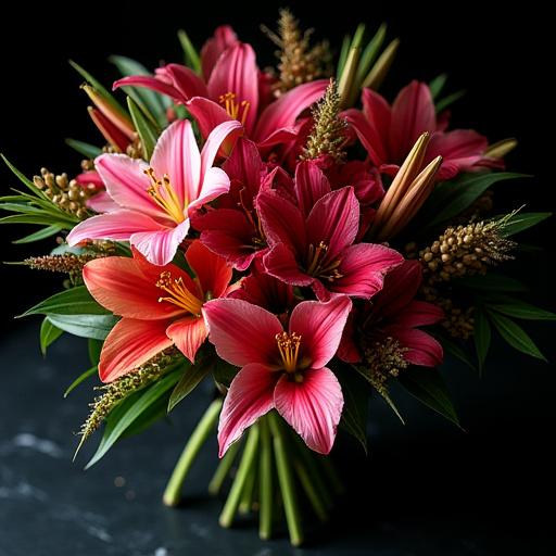 Un lussuoso bouquet personalizzato con fiori rari.